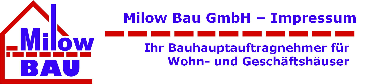Milow Bau GmbH - Impressum